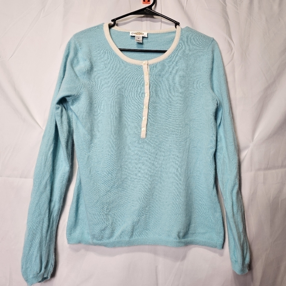 Talbots Lambswool Cotton Angora Rabbit Hair Cashmere crew neck sweater